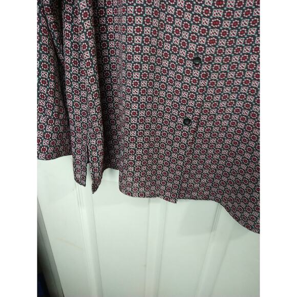 Chelsea & Theodore Shirt Woman XL Collared Button Long Sleeve Floral Check - Picture 4 of 8